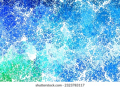 Light Blue, Green vector natural artwork with leaves. Modern geometrical abstract illustration with leaves. Hand painted design for web, leaflets.