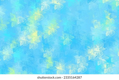 Light Blue, Green vector natural backdrop with flowers. Shining colored illustration with flowers. Brand new design for your business.