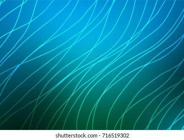 Light Blue, Green vector natural abstract background. Blurred decorative design in Indian style with lines. The doodle design can be used for your web site.