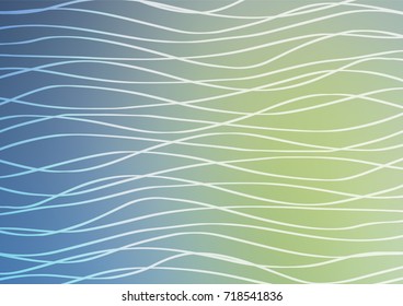 Light Blue, Green vector natural abstract background. A vague abstract illustration with doodles in Indian style. A completely new design for your business.