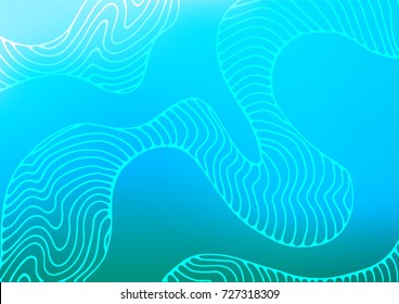 Light Blue, Green vector natural abstract texture. Shining colored illustration with doodles in Arabic style. Hand painted design for web, wrapping, wallpaper.