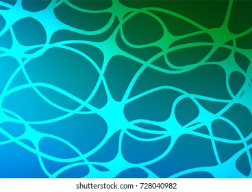 Light Blue, Green vector natural abstract pattern. Shining colored illustration with doodles in Zen tangle style. A completely new design for your business.