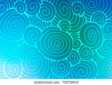 Light Blue, Green vector natural abstract pattern. Ethnic elegant natural pattern with gradient. The completely new template can be used for your brand book.