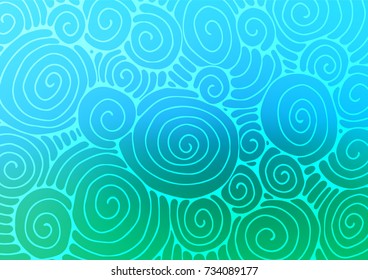 Light Blue, Green vector natural elegant background. An elegant bright illustration with lines in Natural style. Brand-new design for your business.