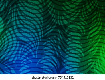 Light Blue, Green vector natural elegant pattern. Geometric doodle illustration in Origami style with gradient. A completely new design for your business.