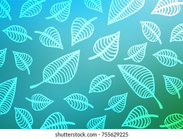 Light Blue, Green vector natural abstract texture. A completely new color illustration in doodle style. Brand-new style for your business design.