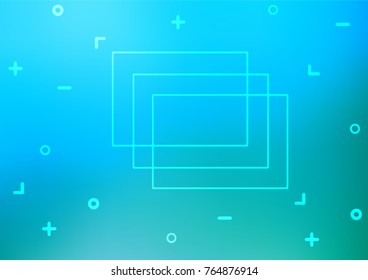 Light Blue, Green vector natural abstract background. Blurred decorative design in Indian style with Zen tangles. The completely new template can be used for your brand book.
