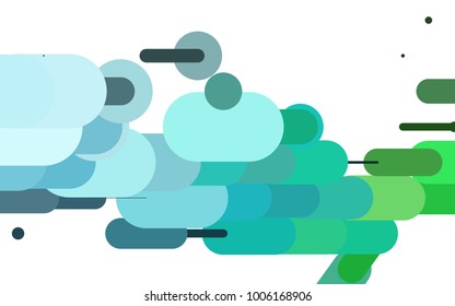 Light Blue, Green vector pattern with rounded lines. Glitter abstract illustration with colored sticks. The pattern can be used as ads, poster, banner for medicine.