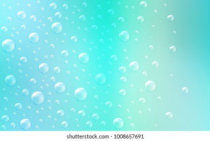 Light Blue, Green vector pattern with spheres. Abstract illustration with colored bubbles in nature style. The pattern can be used for aqua ad, booklets.