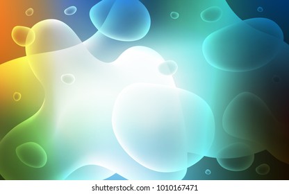 Light Blue, Green vector pattern with lava shapes. Colorful illustration in abstract memphis style with gradient. Brand-new design for your ads, poster, banner.