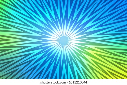 Light Blue, Green vector pattern with sharp lines.