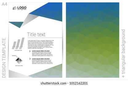 Light Blue, Green vector  pattern for posters. Booklet with textbox on colorful abstract background. Beautiful design for cover of notepads.