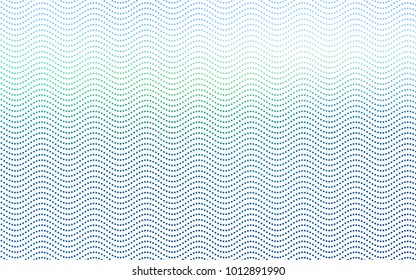Light Blue, Green vector pattern with colored spheres. Geometric sample of repeating circles on white background in halftone style.