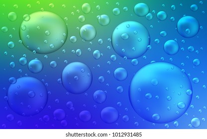 Light Blue, Green vector pattern with spheres. Beautiful colored illustration with blurred circles in nature style. The pattern can be used for beautiful websites.