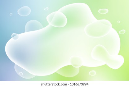 Light Blue, Green vector pattern with bubble shapes. A vague circumflex abstract illustration with gradient. Memphis style for your business design.