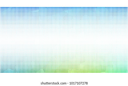 Light Blue, Green vector pattern of geometric circle shapes. Colorful mosaic banner. Geometric background with colored disks.