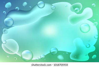 Light Blue, Green vector pattern with curved circles. Shining crooked illustration in memphis style. Memphis style for your business design.