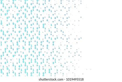 Light Blue, Green vector pattern with Digit symbols. Colored mathematic signs with gradient on white background. Template can be used as a background for ads of typography.