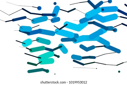 Light Blue, Green vector pattern with rounded lines. Blurred decorative design in simple style with lines. Smart design for your business advert.