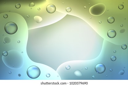 Light Blue, Green vector pattern with bubble shapes. A completely new color illustration in memphis style. The template for cell phone backgrounds.