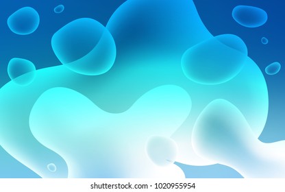 Light Blue, Green vector pattern with lamp shapes. A sample with blurred bubble shapes. The best blurred design for your business.