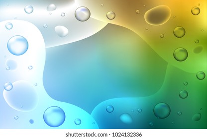 Light Blue, Green vector pattern with curved circles. Brand-new colored illustration in memphis style with gradient. Memphis style for your business design.