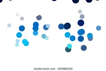 Light Blue, Green vector pattern with colored spheres. Geometric sample of repeating circles on white background in halftone style.