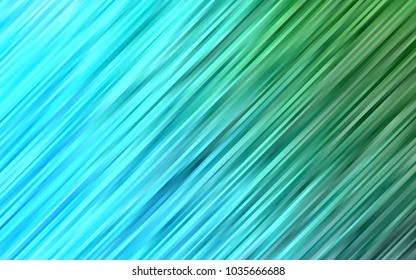 Light Blue, Green vector pattern with bent ribbons. Shining illustration, which consist of blurred lines, circles. A completely new marble design for your business.