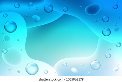 Light Blue, Green vector pattern with bubble shapes. A vague circumflex abstract illustration with gradient. Brand-new design for your ads, poster, banner.
