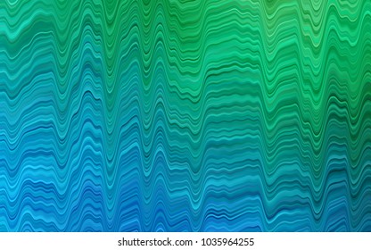 Light Blue, Green vector pattern with lines, ovals. Creative geometric illustration in marble style with gradient. A completely new marble design for your business.