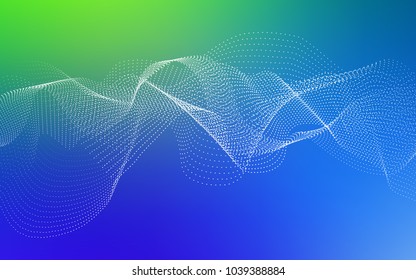 Light Blue, Green vector pattern with spheres. Blurred bubbles on abstract background with colorful gradient. The pattern can be used for ads, leaflets of liquid.