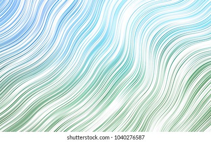 Light Blue, Green vector pattern with lava shapes. Colorful abstract illustration with gradient lines. A new texture for your  ad, booklets, leaflets.
