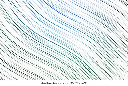 Light Blue, Green vector pattern with bent ribbons. Creative geometric illustration in marble style with gradient. A new texture for your  ad, booklets, leaflets.