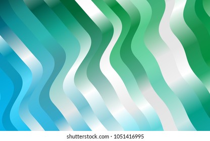 Light Blue, Green vector pattern with lamp shapes. Creative geometric illustration in marble style with gradient. Textured wave pattern for backgrounds.