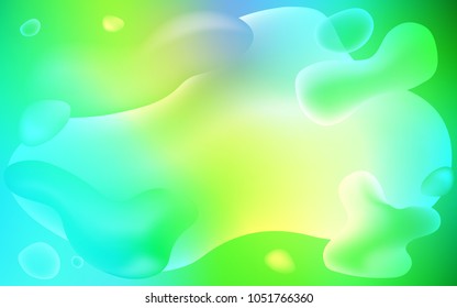 Light Blue, Green vector pattern with lines, ovals. Shining illustration, which consist of blurred lines, circles. Pattern for your business design.