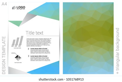Light Blue, Green vector  pattern for posters. Booklet with textbox on colorful abstract background. Beautiful design for cover of notepads.