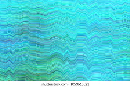 Light Blue, Green vector pattern with curved circles. A completely new color illustration in marble style. Pattern for your business design.