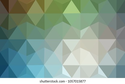 Light Blue, Green vector Pattern.  triangular template. Geometric sample. Repeating routine with triangle shapes. New texture for your design. Pattern can be used for background.