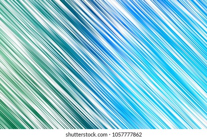 Light Blue, Green vector pattern with narrow lines. Lines on blurred abstract background with gradient. The pattern can be used as ads, poster, banner for commercial.