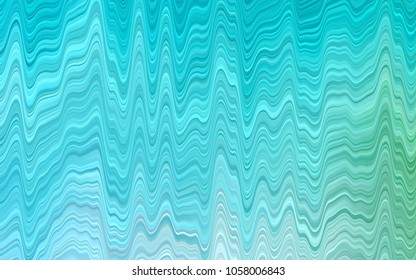 Light Blue, Green vector pattern with curved circles. A completely new color illustration in marble style. The best blurred design for your business.