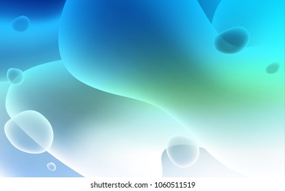 Light Blue, Green vector pattern with liquid shapes. Shining illustration, which consist of blurred lines, circles. The elegant pattern for brand book.