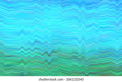 Light Blue, Green vector pattern with bent ribbons. Colorful abstract illustration with gradient lines. The best blurred design for your business.
