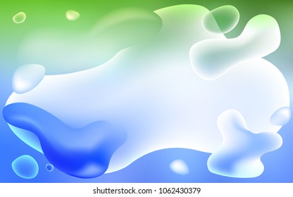 Light Blue, Green vector pattern with lines, ovals. Creative geometric illustration in memphis style with gradient. A completely new template for your business design.