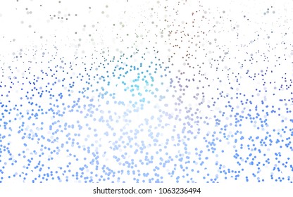 Light Blue, Green vector pattern with colored spheres. Geometric sample of repeating circles on white background in halftone style.
