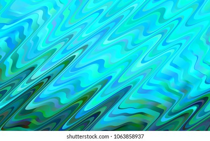 Light Blue, Green vector pattern with lamp shapes. Glitter abstract illustration with wry lines. Pattern for your business design.