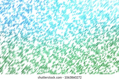 Light Blue, Green vector pattern with narrow lines. Lines on blurred abstract background with gradient. Best design for your ad, poster, banner.