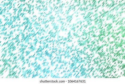 Light Blue, Green vector pattern with narrow lines. Glitter abstract illustration with colored sticks. The pattern can be used for busines ad, booklets, leaflets