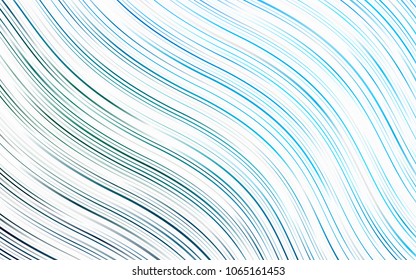 Light Blue, Green vector pattern with lines, ovals. Shining crooked illustration in marble style. The template for cell phone backgrounds.