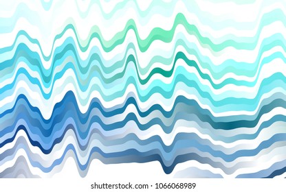 Light Blue, Green vector pattern with bubble shapes. Modern gradient abstract illustration with bandy lines. Brand-new design for your ads, poster, banner.