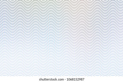 Light Blue, Green vector pattern with colored spheres. Geometric sample of repeating circles on white background in halftone style.